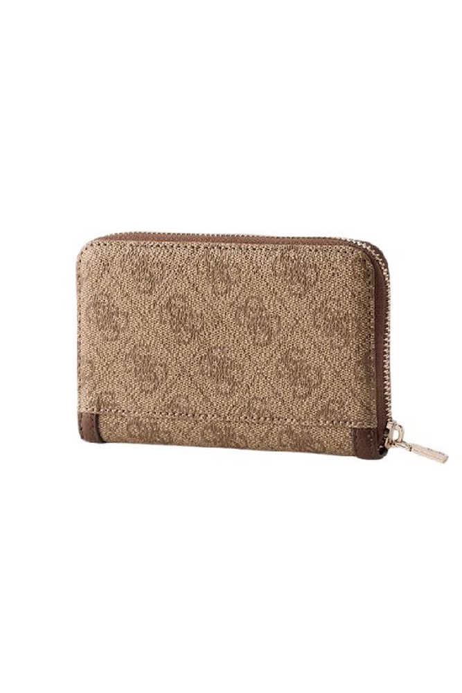 GUESS LINDSEY SLG MEDIUM ZIP AROUND ΠΟΡΤΟΦΟΛΙ ΓΥΝΑΙΚΕΙΟ LATTE