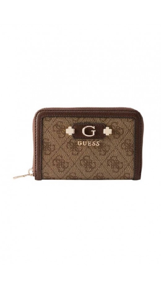 GUESS LINDSEY SLG MEDIUM ZIP AROUND ΠΟΡΤΟΦΟΛΙ ΓΥΝΑΙΚΕΙΟ LATTE