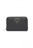 GUESS LAUREL SLG MEDIUM ZIP AROUND ΠΟΡΤΟΦΟΛΙ ΓΥΝΑΙΚΕΙΟ BLACK