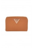 GUESS LAUREL SLG MEDIUM ZIP AROUND ΠΟΡΤΟΦΟΛΙ ΓΥΝΑΙΚΕΙΟ COGNAC