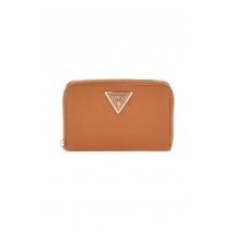 GUESS LAUREL SLG MEDIUM ZIP AROUND ΠΟΡΤΟΦΟΛΙ ΓΥΝΑΙΚΕΙΟ COGNAC