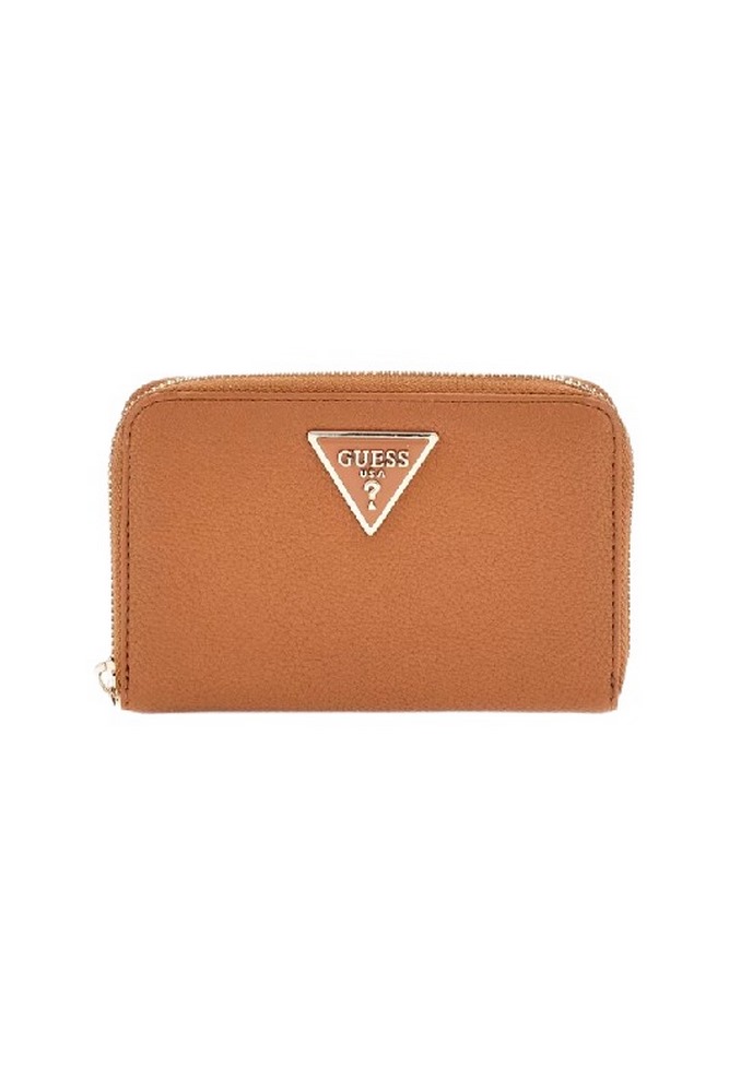 GUESS LAUREL SLG MEDIUM ZIP AROUND ΠΟΡΤΟΦΟΛΙ ΓΥΝΑΙΚΕΙΟ COGNAC