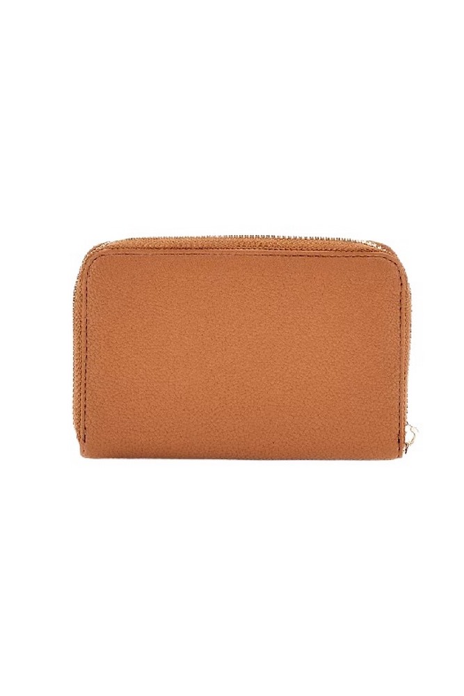 GUESS LAUREL SLG MEDIUM ZIP AROUND ΠΟΡΤΟΦΟΛΙ ΓΥΝΑΙΚΕΙΟ COGNAC