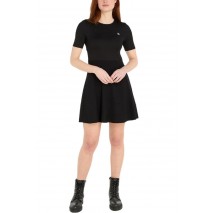 CALVIN KLEIN JEANS SHORT SLEEVE LOGO ELASTIC DRESS ΦΟΡΕΜΑ ΓΥΝΑΙΚΕΙΟ BLACK