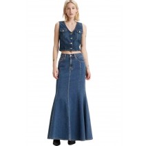 LEVIS MERMAID SKIRT FLAT FINISH A87260001 ΦΟΥΣΤΑ ΓΥΝΑΙΚΕΙΑ BLUΕ DENIM