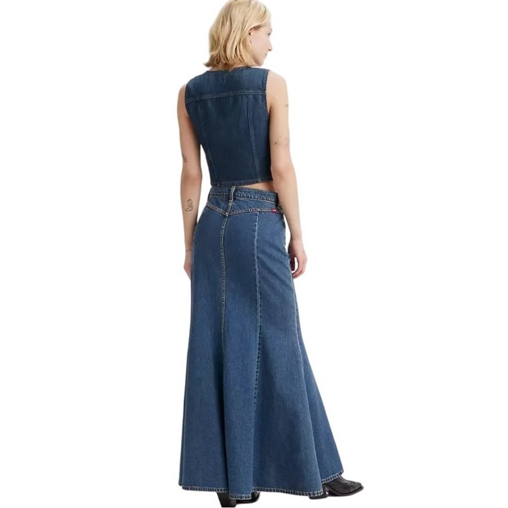 LEVIS MERMAID SKIRT FLAT FINISH A87260001 ΦΟΥΣΤΑ ΓΥΝΑΙΚΕΙΑ BLUΕ DENIM