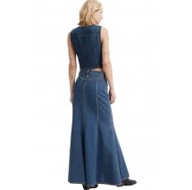 LEVIS MERMAID SKIRT FLAT FINISH A87260001 ΦΟΥΣΤΑ ΓΥΝΑΙΚΕΙΑ BLUΕ DENIM