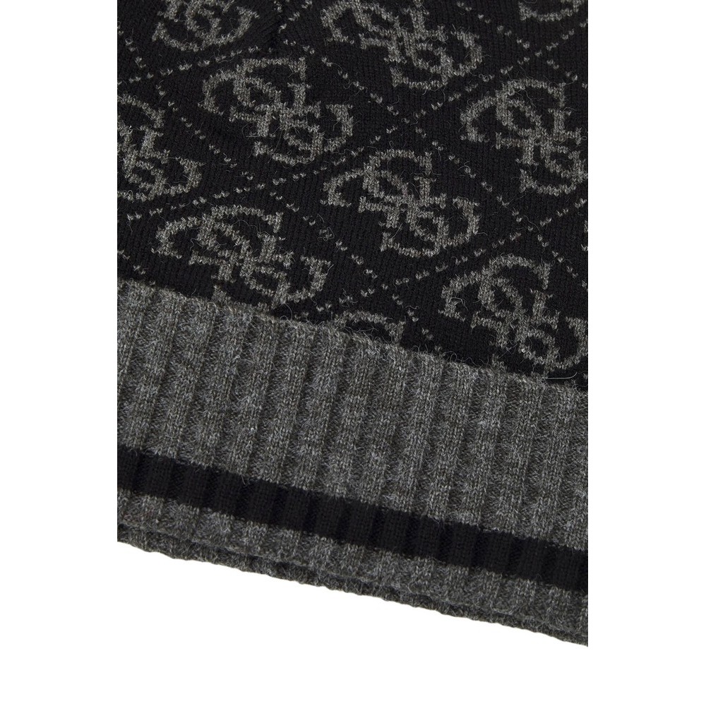 GUESS MILANO KNIT BEANIE ΣΚΟΥΦΟΣ ΑΝΔΡΙΚΟΣ BLACK/GREY