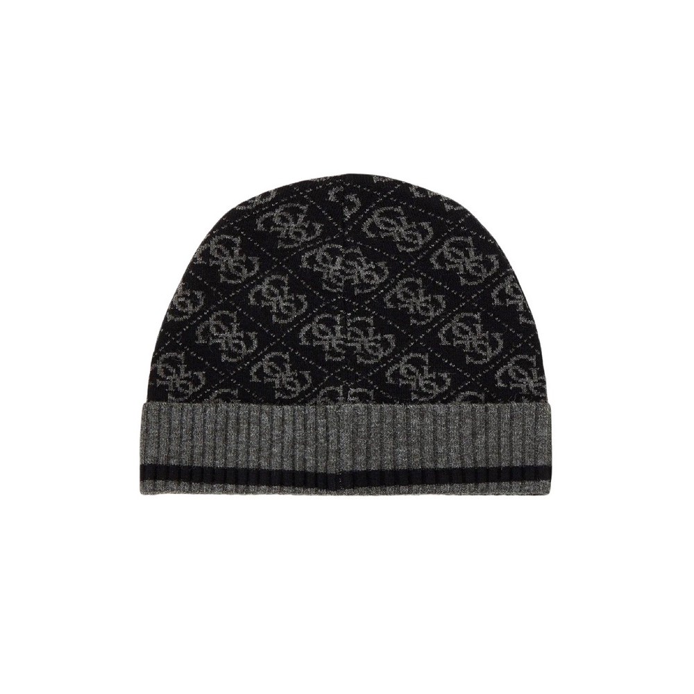 GUESS MILANO KNIT BEANIE ΣΚΟΥΦΟΣ ΑΝΔΡΙΚΟΣ BLACK/GREY