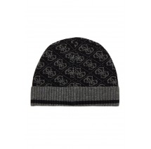 GUESS MILANO KNIT BEANIE ΣΚΟΥΦΟΣ ΑΝΔΡΙΚΟΣ BLACK/GREY