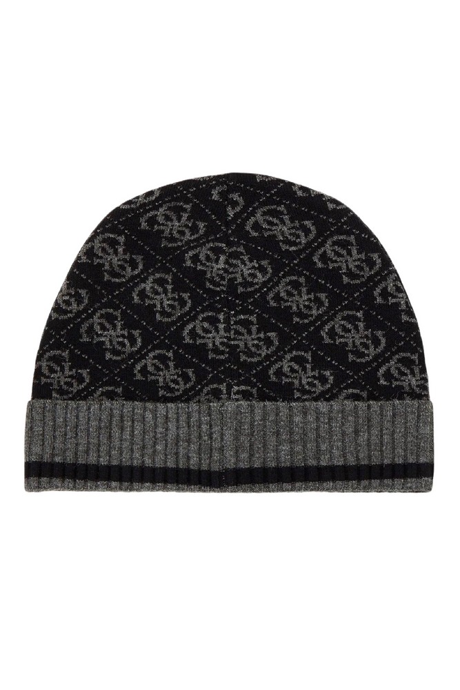 GUESS MILANO KNIT BEANIE ΣΚΟΥΦΟΣ ΑΝΔΡΙΚΟΣ BLACK/GREY