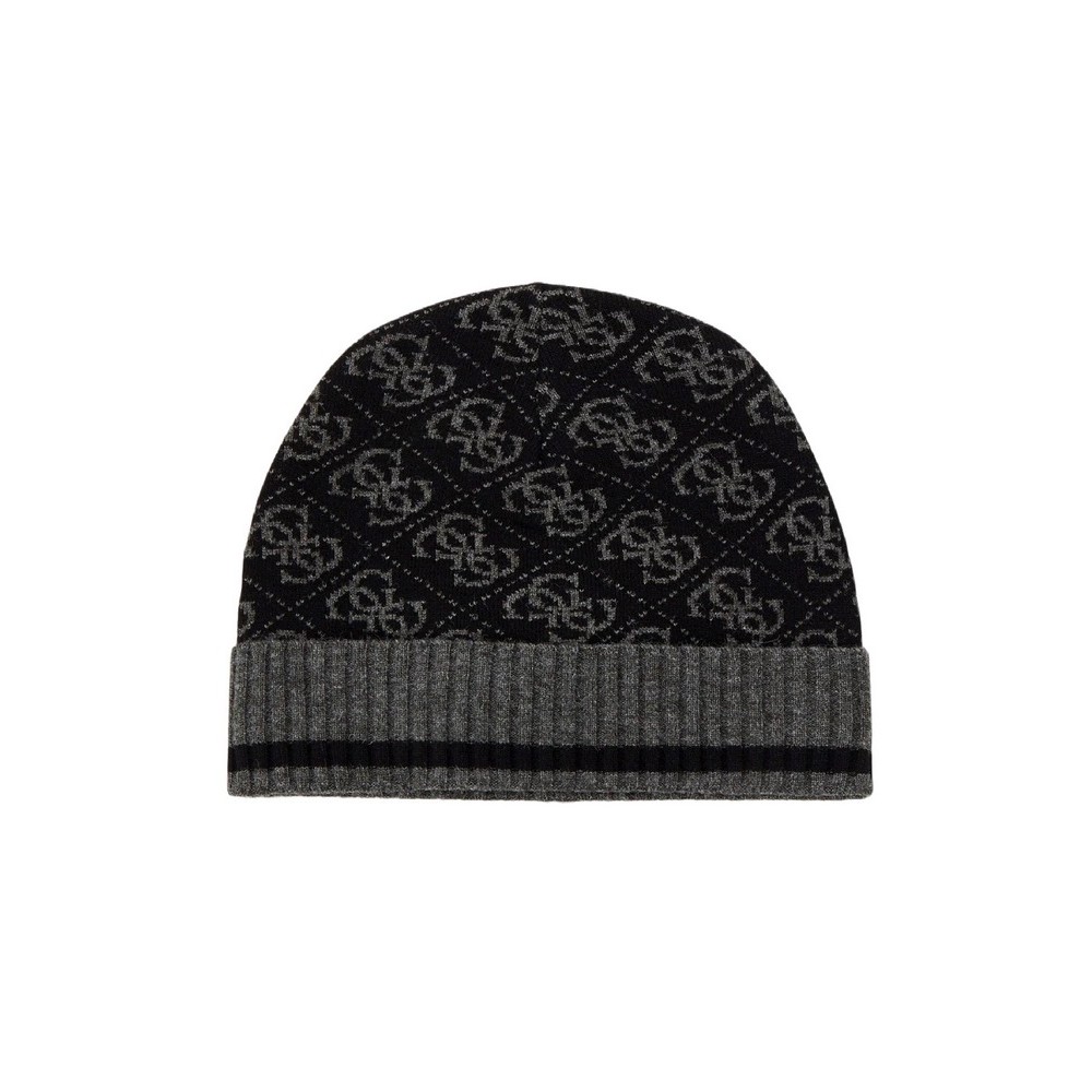 GUESS MILANO KNIT BEANIE ΣΚΟΥΦΟΣ ΑΝΔΡΙΚΟΣ BLACK/GREY