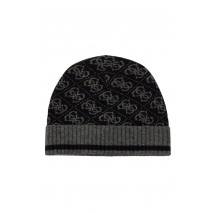 GUESS MILANO KNIT BEANIE ΣΚΟΥΦΟΣ ΑΝΔΡΙΚΟΣ BLACK/GREY