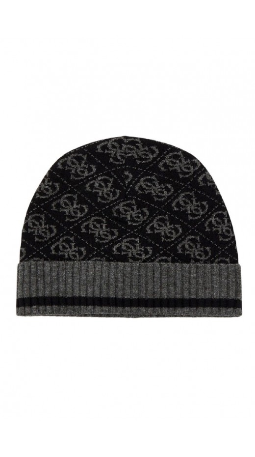 GUESS MILANO KNIT BEANIE ΣΚΟΥΦΟΣ ΑΝΔΡΙΚΟΣ BLACK/GREY