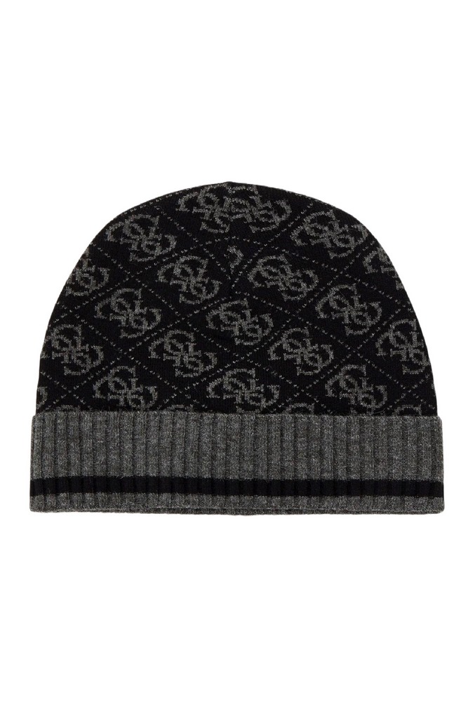 GUESS MILANO KNIT BEANIE ΣΚΟΥΦΟΣ ΑΝΔΡΙΚΟΣ BLACK/GREY
