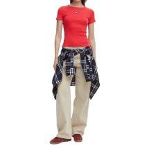 TOMMY JEANS SLIM BADGE RIB TEE T-SHIRT ΜΠΛΟΥΖΑ ΓΥΝΑΙΚΕΙΑ RED