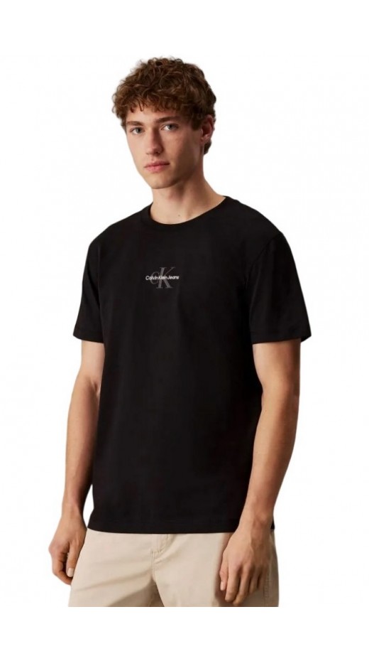 CALVIN KLEIN JEANS MONOLOGO T-SHIRT ΜΠΛΟΥΖΑ ΑΝΔΡΙΚΗ BLACK