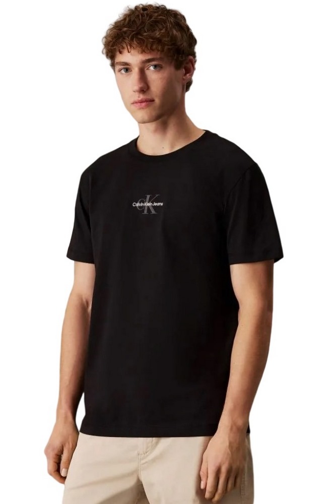 CALVIN KLEIN JEANS MONOLOGO T-SHIRT ΜΠΛΟΥΖΑ ΑΝΔΡΙΚΗ BLACK
