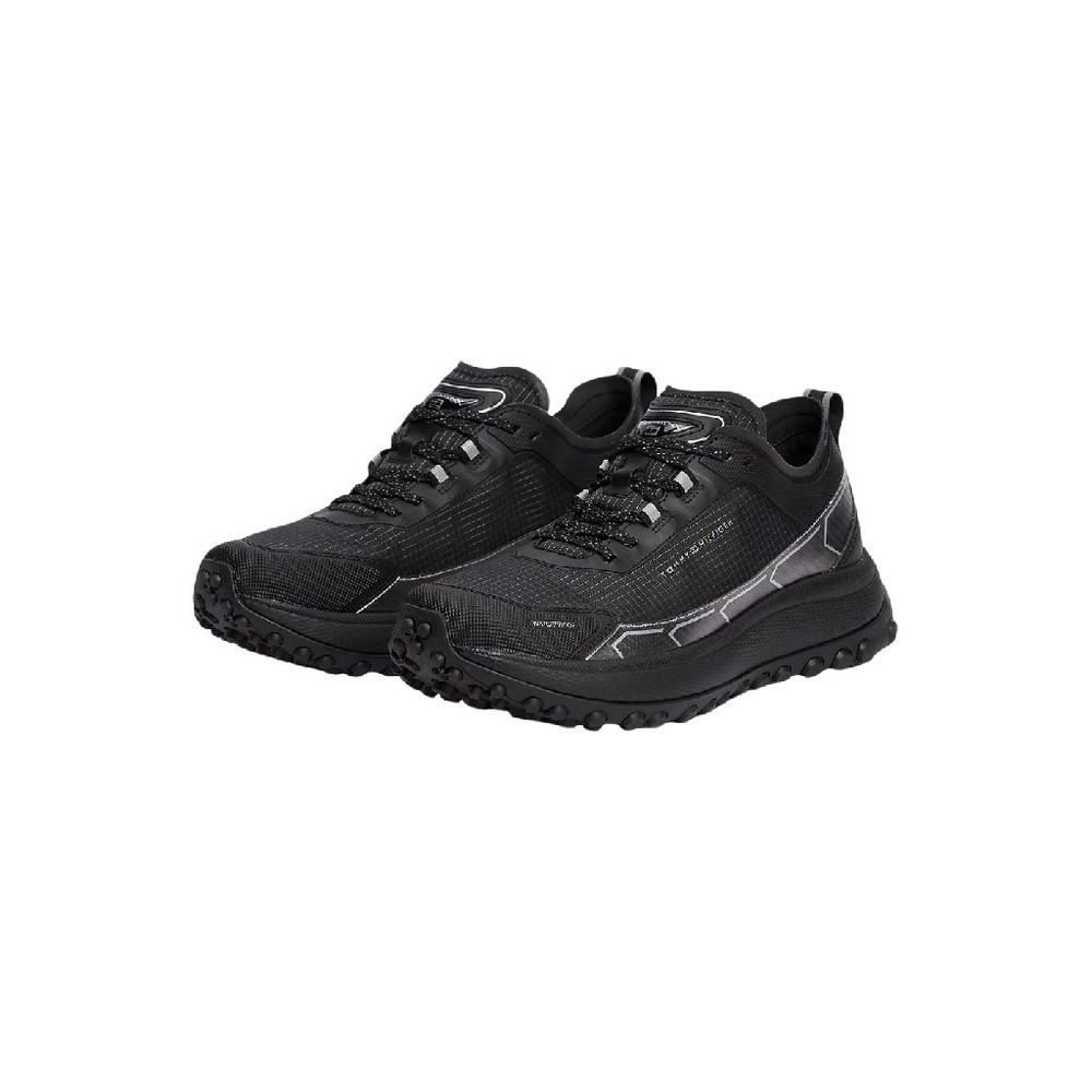 TOMMY HILFIGER THE CANYON X M MIX RUNNER WPM ΠΑΠΟΥΤΣΙ ΑΝΔΡΙΚΟ BLACK