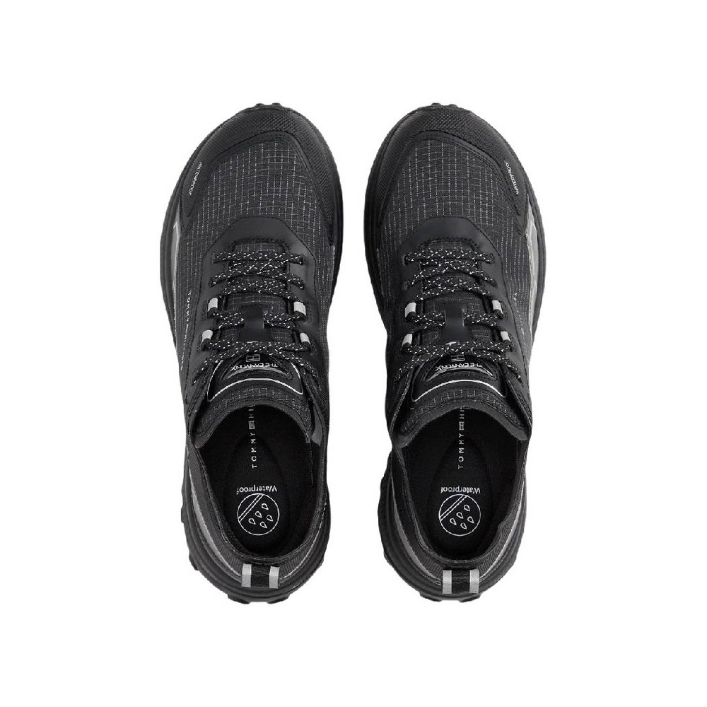 TOMMY HILFIGER THE CANYON X M MIX RUNNER WPM ΠΑΠΟΥΤΣΙ ΑΝΔΡΙΚΟ BLACK