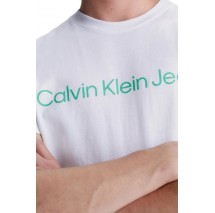 CALVIN KLEIN JEANS INSTITUTIONAL LOGO SLIM TEE T-SHIRT ΑΝΔΡΙΚΟ WHITE