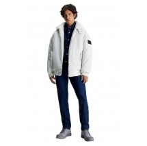 CALVIN KLEIN JEANS REVERSIBLE SHERPA BOMBER ΜΠΟΥΦΑΝ ΑΝΔΡΙΚΟ IVORY