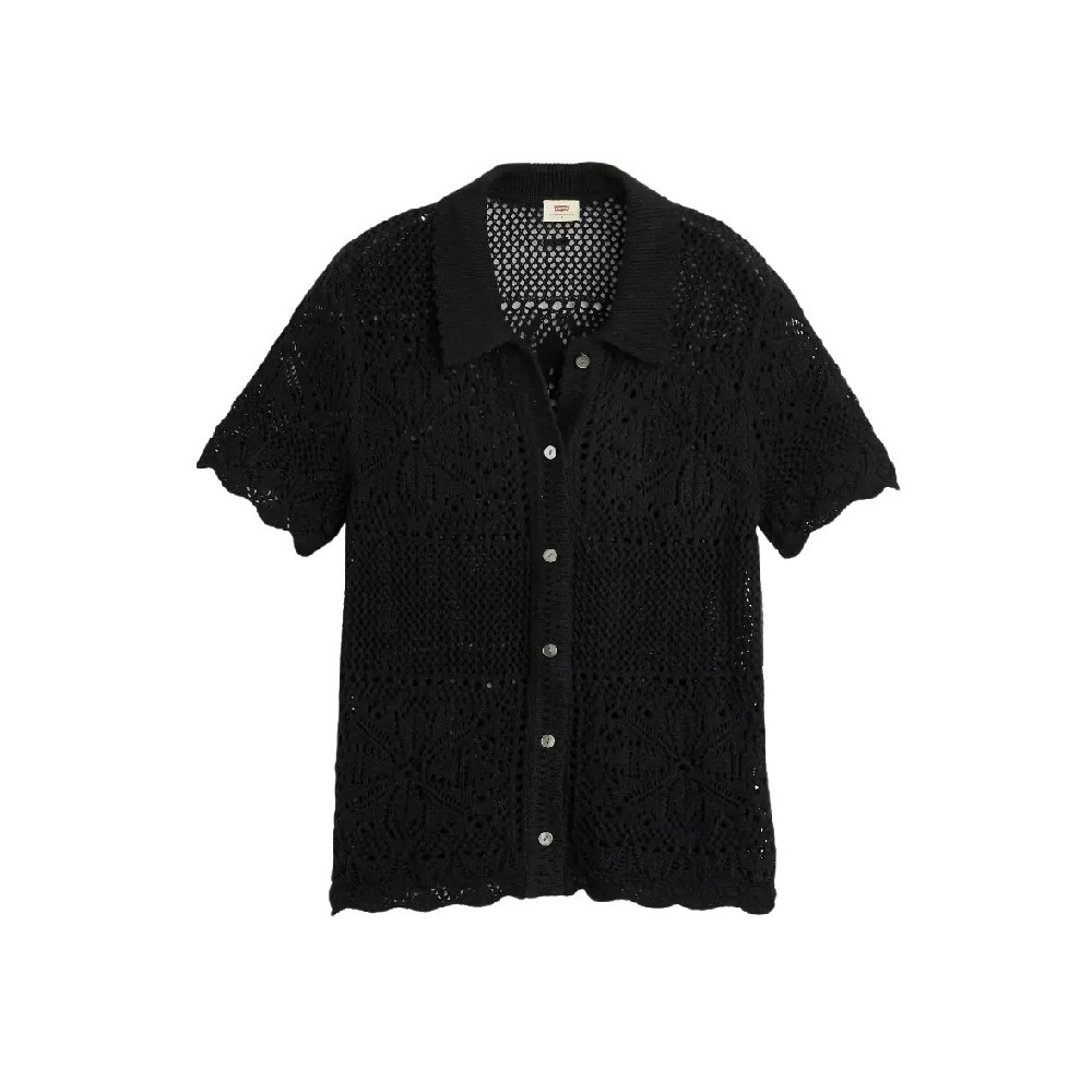 LEVIS SUSANNA FLORAL CROCHET SHIRT ΠΟΥΚΑΜΙΣΟ ΓΥΝΑΙΚΕΙΟ BLACK