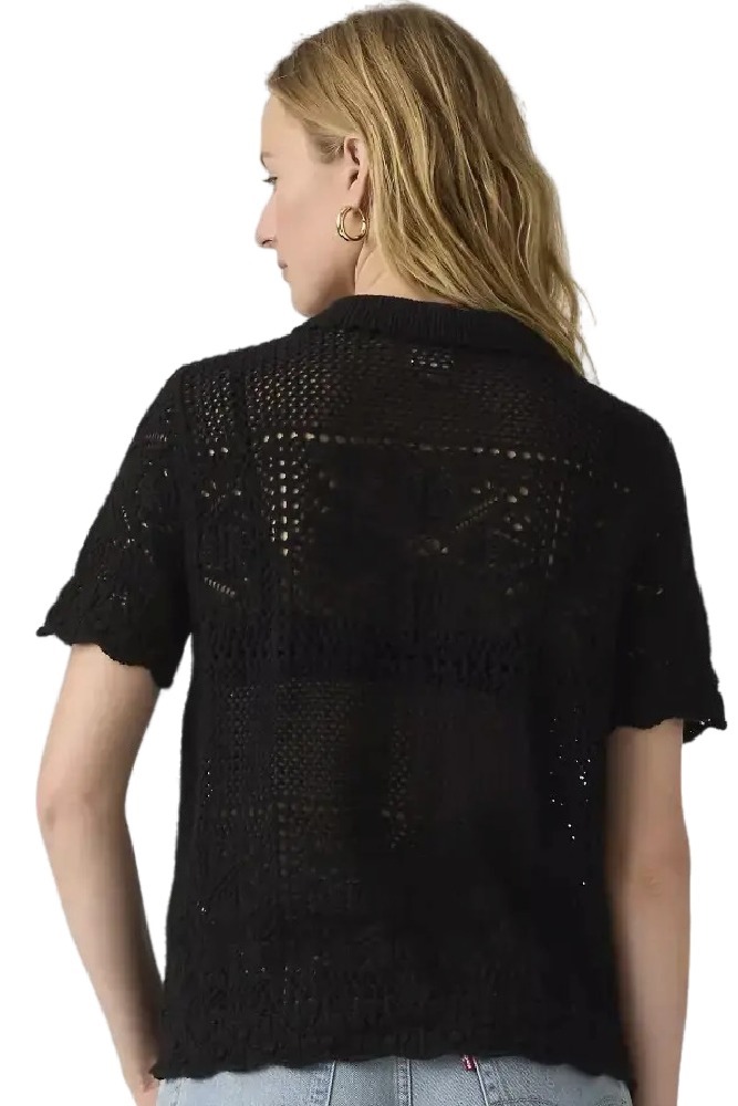 LEVIS SUSANNA FLORAL CROCHET SHIRT ΠΟΥΚΑΜΙΣΟ ΓΥΝΑΙΚΕΙΟ BLACK