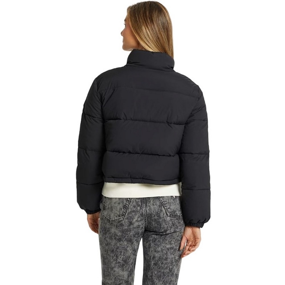 GUESS JEANS CROPPED PUFFER ΜΠΟΥΦΑΝ ΓΥΝΑΙΚΕΙΟ BLACK