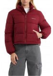 GUESS JEANS CROPPED PUFFER ΜΠΟΥΦΑΝ ΓΥΝΑΙΚΕΙΟ BORDEAUX