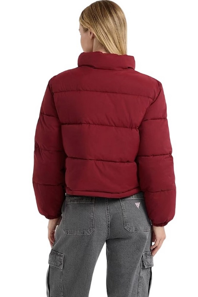 GUESS JEANS CROPPED PUFFER ΜΠΟΥΦΑΝ ΓΥΝΑΙΚΕΙΟ BORDEAUX