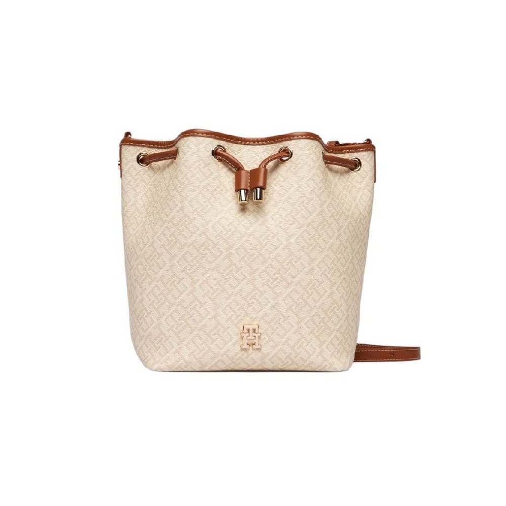 TOMMY HILFIGER MONOPLAY BUCKET LE ΤΣΑΝΤΑ ΓΥΝΑΙΚΕΙΑ BEIGE