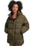 ΜΠΟΥΦΑΝ D3 CODE XPD COCOON ΓΥΝΑΙΚΕΙΟ SUPERDRY OLIVE