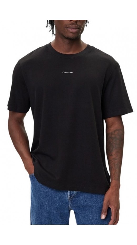 CALVIN KLEIN SS STRETCH PIQUE NANO EASY TEE T-SHIRT ΜΠΛΟΥΖΑ ΑΝΔΡΙΚΗ BLACK