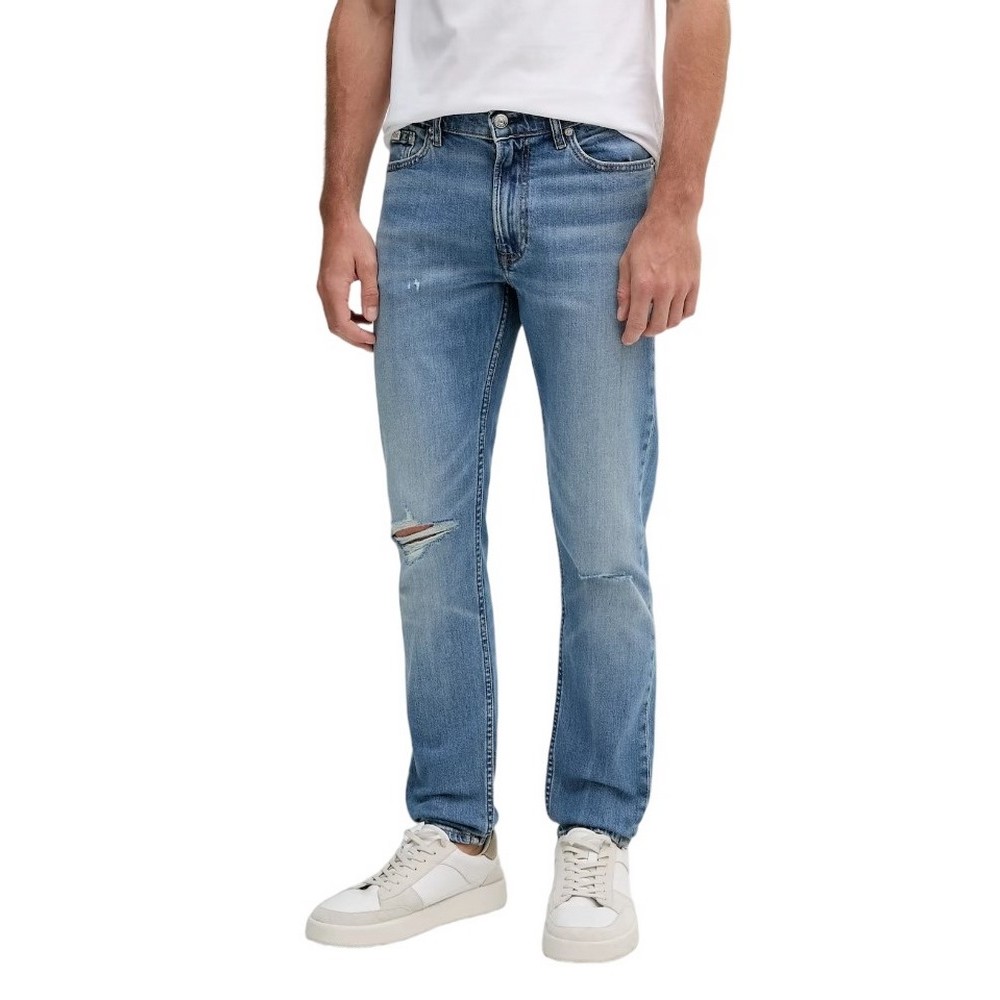 CALVIN KLEIN JEANS SLIM TAPER MEDIUM SHOWER JEAN ΠΑΝΤΕΛΟΝΙ ΑΝΔΡΙΚΟ BLUΕ DENIM