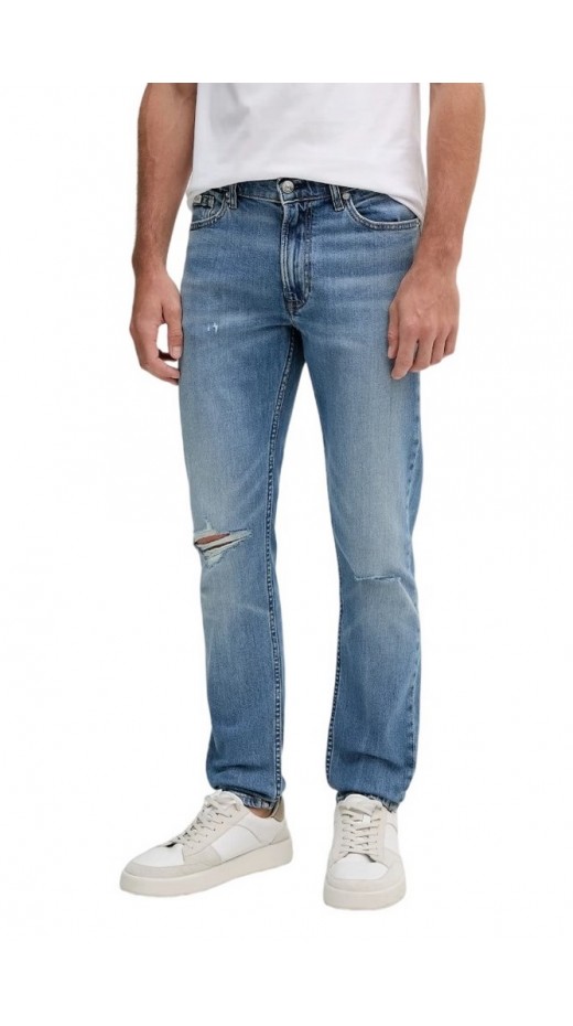 CALVIN KLEIN JEANS SLIM TAPER MEDIUM SHOWER JEAN ΠΑΝΤΕΛΟΝΙ ΑΝΔΡΙΚΟ BLUΕ DENIM