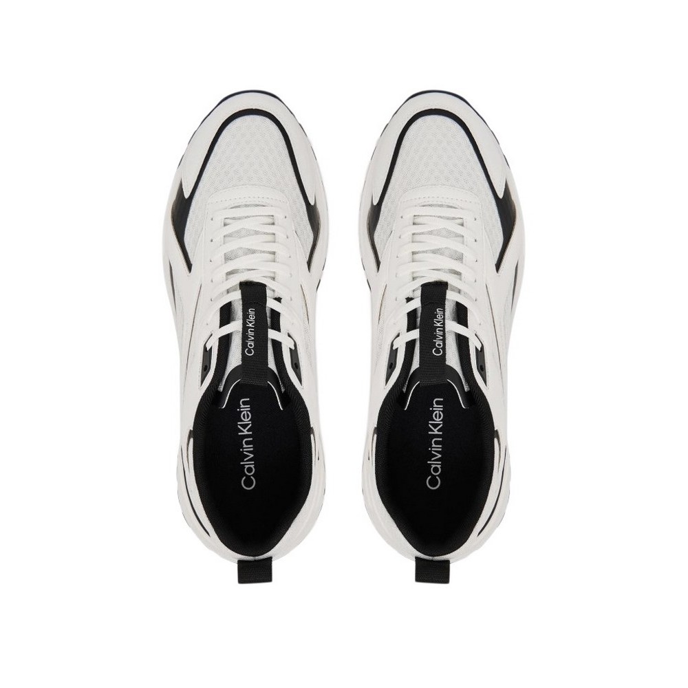 CALVIN KLEIN HIKE RUNNER LACEUP STRIP M-LT ΠΑΠΟΥΤΣΙ ΑΝΔΡΙΚΟ WHITE/BLACK