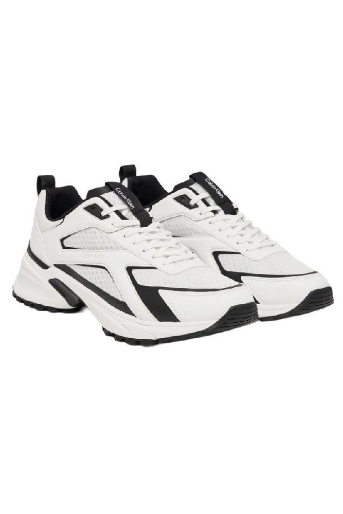 CALVIN KLEIN HIKE RUNNER LACEUP STRIP M-LT ΠΑΠΟΥΤΣΙ ΑΝΔΡΙΚΟ WHITE/BLACK