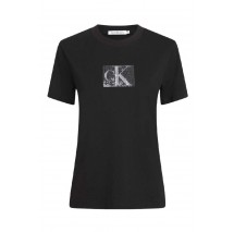 CALVIN KLEIN JEANS SEQUIN SLIM TEE T-SHIRT ΓΥΝΑΙΚΕΙΟ BLACK