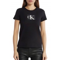 CALVIN KLEIN JEANS SEQUIN SLIM TEE T-SHIRT ΓΥΝΑΙΚΕΙΟ BLACK