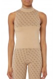 GUESS SL RN LISE 4G SWTR TOP ΜΠΛΟΥΖΑ ΓΥΝΑΙΚΕΙΑ BEIGE