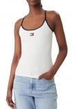 TOMMY JEANS SLIM BADGE STRAPPY ΤΟΠ ΓΥΝΑΙΚΕΙΟ ECRU