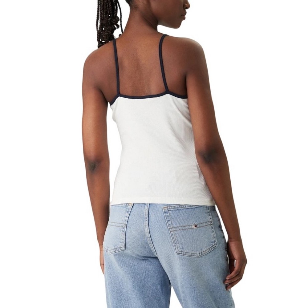 TOMMY JEANS SLIM BADGE STRAPPY ΤΟΠ ΓΥΝΑΙΚΕΙΟ ECRU