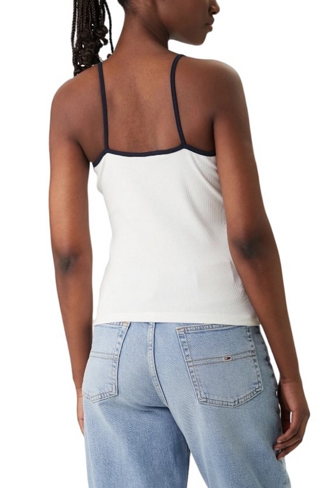 TOMMY JEANS SLIM BADGE STRAPPY ΤΟΠ ΓΥΝΑΙΚΕΙΟ ECRU
