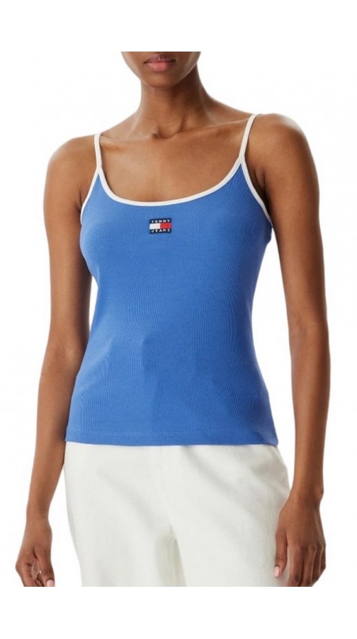 TOMMY JEANS SLIM BADGE STRAPPY ΤΟΠ ΓΥΝΑΙΚΕΙΟ BLUE