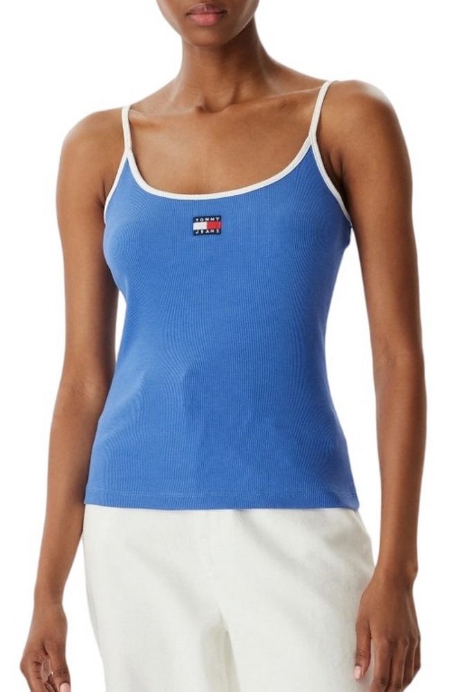 TOMMY JEANS SLIM BADGE STRAPPY ΤΟΠ ΓΥΝΑΙΚΕΙΟ BLUE