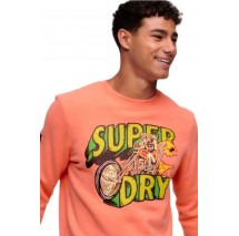 SUPERDRY  MOTOR RETRO GRAPHIC SWEATSHIRT ΜΠΛΟΥΖΑ ΦΟΥΤΕΡ ΑΝΔΡΙΚΗ CORAL