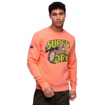 SUPERDRY D3 OVIN MOTOR RETRO GRAPHIC SWEATSHIRT ΜΠΛΟΥΖΑ ΦΟΥΤΕΡ ΑΝΔΡΙΚΗ CORAL