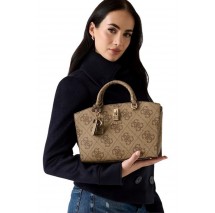 GUESS QUEENSLAND LUXURY SATCHEL ΤΣΑΝΤΑ ΓΥΝΑΙΚΕΙΑ LATTE