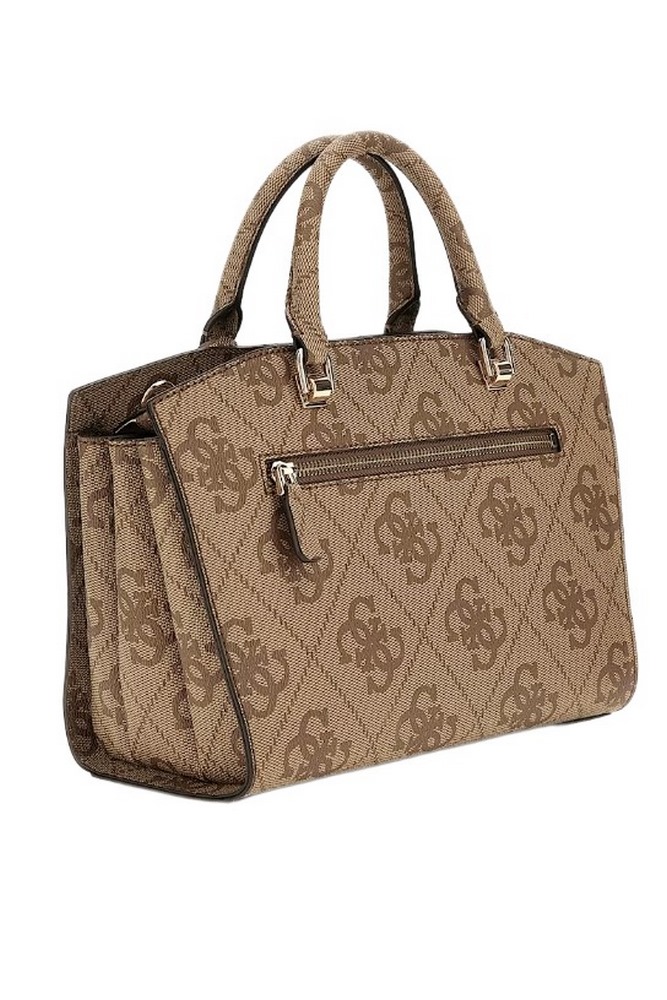 GUESS QUEENSLAND LUXURY SATCHEL ΤΣΑΝΤΑ ΓΥΝΑΙΚΕΙΑ LATTE